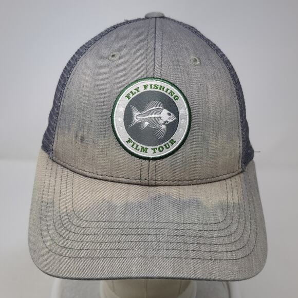 Fly Fishing Film Tour Strapback Trucker Hat Gray One Size Costa Del Mar - Picture 2 of 9